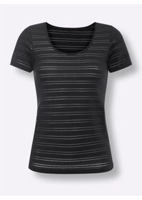 w&auml;schepur Dames Shirt in zwart ,maat 36/38, Witt, 95% Katoen, 5% Elastan