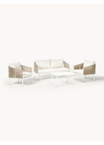 Westwing Collection Trädgårdsloungeset Malo, 4 delar