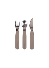 Filibabba Silicone cutlery set - Warm Grey