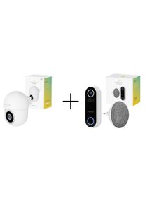 Hombli - mart Home Security Bundle: Hombli Pan&Tilt Cam 2K + Hombli Smart Doorbell Pack