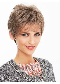 Dames Pruik Anna in grijs/blond ,maat 0, WITT, 100% Overig