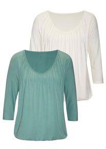 Lascana T-shirt Femme bleu, blanc taille S-M