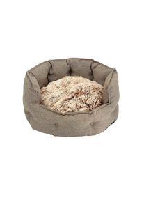 Dogman Pet Bed Classy Memory Foam Oval Beige Large 74x70x32cm