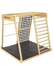 Kidwood Klettergerüst , Schwarz, Birkefarben , Holz , Birke , massiv , 115x110x113 cm , Spielzeug, Holzspielzeug