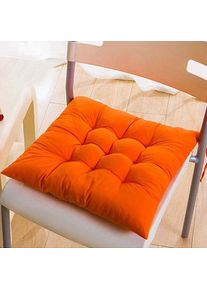 Cyslmuk - Coussin de Chaise de Salle à Manger 40x40 Coussin de Chaise de Couleur Unie pour Usage intérieur et extérieur ( Orange)