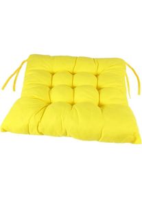 Cyslmuk - Coussin d'assise 40x40 cm, adapté aux coussins de siège de canapé et de chaise de jardin intérieur et extérieur (jaune)