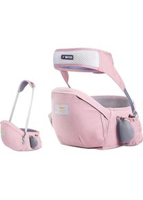 Sunxury - Rose)Porte-bébé Siège de Hanche,Ergonomique Porte bébé Ventral Tabouret de Taille avec Ceinture de Sécurité & Bandoulière Simple Pur Coton