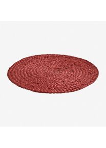 Dessous de plat rond en jute Yorvet Sklum Rouge Bordeaux