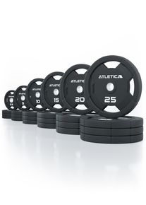 Piastre in gomma 4H | Set da 310 kg | Dischi per bilanciere gommati