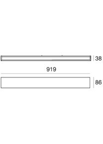 LINEA LIGHT LED-Wandleuchte Box W2 Bi-Emission, B 91,9 cm, weiß, 2700 K