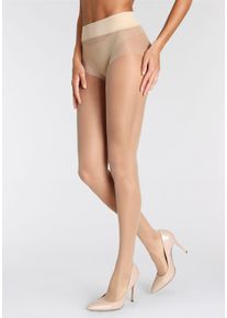 Lascana Dames Fijne panty in powder ,maat S (36/38), Witt, 89% Polyamide, 11% Elastan