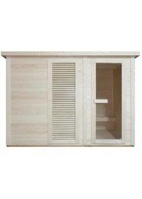 Sanotechnik Sauna , Naturfarben , Holz , Fichte , 230x219.5x310 cm , Freizeit & Co, Wellness & Gesundheit, Sauna