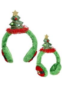 Widmann Cache-oreilles en peluche sapin de Noël