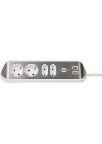 Priza multipla desktop, 4P, 2M, USB