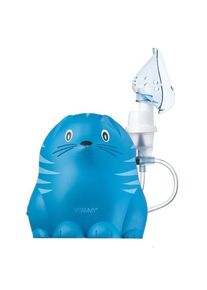 Aparat aerosoli Vitammy Gattino A1503, nebulizator cu compresor, masca pediatrica si de adulti, Albastru