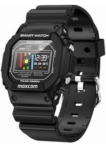 Smartwatch MaxCom FW22 Classic Sport, Display TFT 0.96inch, Bluetooth, Bratara Silicon, Rezistent la apa, Android/iOS (Negru)