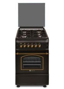 Aragaz rustic Studio Casa Verona Retro BLK, 4 arzatoare gaz, Cuptor gaz, Aprindere electrica (Negru)