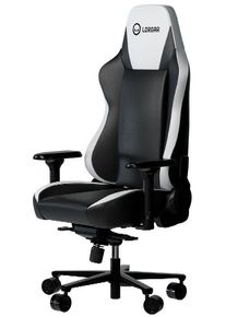 Scaun gaming LORGAR Base 311, reglabil (Negru/Alb)