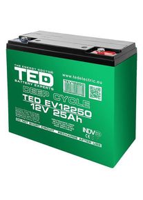 Baterie AGM EV TED Electric BAT-TED12V25A, 12V 25Ah terminal M5