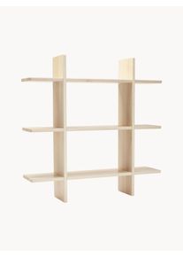 Kid's Concept Regał ścienny z drewna bukowego Saga Beżowy Drewno, Lite drewno Ø 70 x W 70 cm