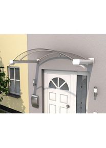Auvent de porte d'entrée cintré ovale, Gutta, BV-B auvent blanc, 160 cm