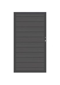 Portail jardin bois composite, TraumGarten SYSTEM WPC anthracite, cadre anthracite, DIN droit