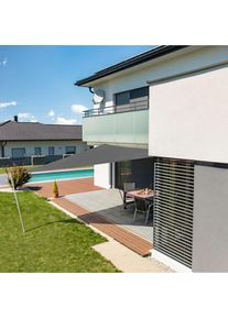 Windhager Voile d'ombrage CANNES anthracite Protection solaire, 3x3x3 m, triangulaire