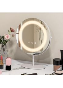 Miroir Maquillage Rond 25CM led Réglable Écran Tactile 360° CW96884