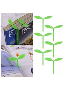 Ahlsen - Lot de 6 marque-pages en silicone - Motif germe vert - Pour les vers de livres, les lecteurs, les étudiants, les enseignants