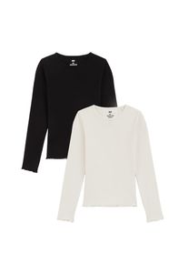 WE Fashion Camisola em preto, branco Tamanho 170/176 Simples