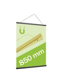 Houten posterstrips/posterhangers, met ophangkoord en magneetsluiting 850 mm | zwart, dennenhout