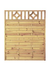 TETZNER & JENTZSCH Clôture brise-vue à lames avec treillis décoratif T&J OLYMP, 150x180 cm