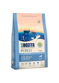 2,5 kg Bozita Dog Purely Adult Active Grain Free Rentier Hundefutter trocken