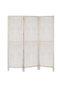 Paravent Dkd Home Decor Blanc Bois de manguier Bois mdf 150 x 2 x 180 cm