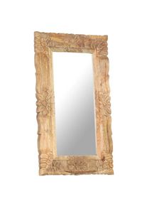 Miroir 80x50 cm bois de manguier massif pwfn89524 MAISONCHIC