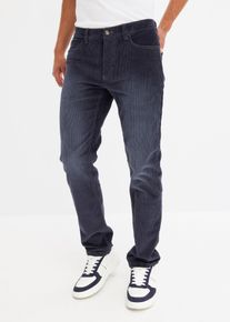 Pantalon droit en velours côtelé extensible aspect délavé Regular Fit - bleu - taille 50 - Velours côtelé - bonprix