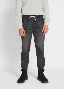 Pantalons jean à taille élastiquée pour garçon - noir - taille 128 - 100% coton - bonprix