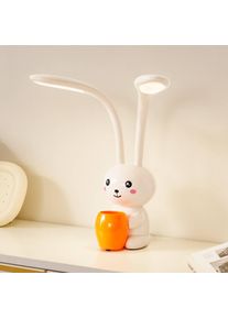 LINDBY LED-Tischleuchte Haas, beige, Kunststoff,CCT,Höhe39cm