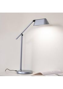 LINDBY LED-Tischleuchte Thies, grau, ABS, Höhe 78cm, dimmbar