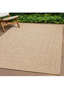 the carpet Teppich »Kansas«, rechteckig, 1 mm Höhe, moderner robuster In und Outdoor Teppich Jute Look