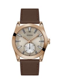Guess Heren Analoog horloge 'GREYSON' bruin / goud One Size