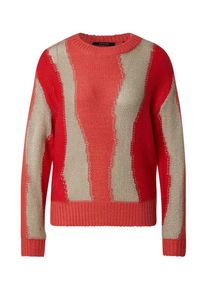 Taifun Dames Trui donkerbeige / kersrood XS