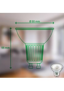 Briloner LED-Leuchtmittel Reflektor GU10 4,7W klar 3000K EEK A 2er