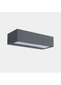 LEDS-C4 LED-Außenwandlampe Nemesis, grau, Breite 19,5 cm