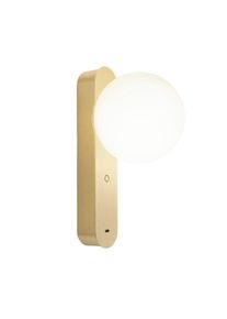 LEDS-C4 LED-Wandlampe Perlina, USB, goldfarben, 5,1 cm