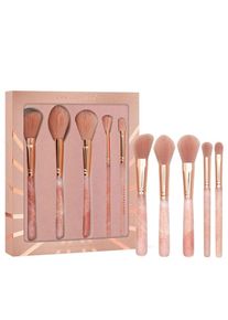 Crystallove - Rose quartz makeup brushes set Sady štetcov 1 pieces 1 Set
