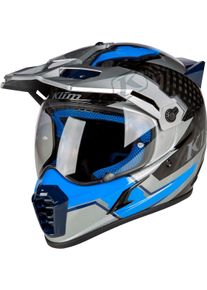 Klim Krios Pro Ventura, casco enduro , colore: Nero/Grigio/Blu , dimensione: 3XL