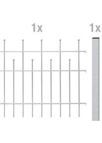 Alberts Metallzaun »Anbauset Madrid«, Höhe: 49,5, 73,5 und 98,5 cm, Breite: 200 cm, zum Aufschrauben