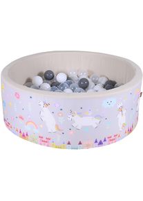 KNORRTOYS® Bällebad »Soft, Unicorn Grey«, mit 150 Bällen grau/weiß/transparent; Made in Europe