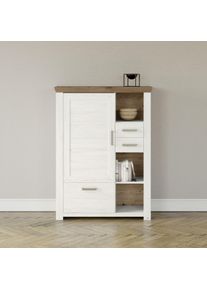 set one by Musterring Highboard »York«, Typ 25 und 26, in 3 Farbvarianten, Beleuchtung optional, Breite 105 cm